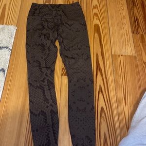 Brown snake skin leggings